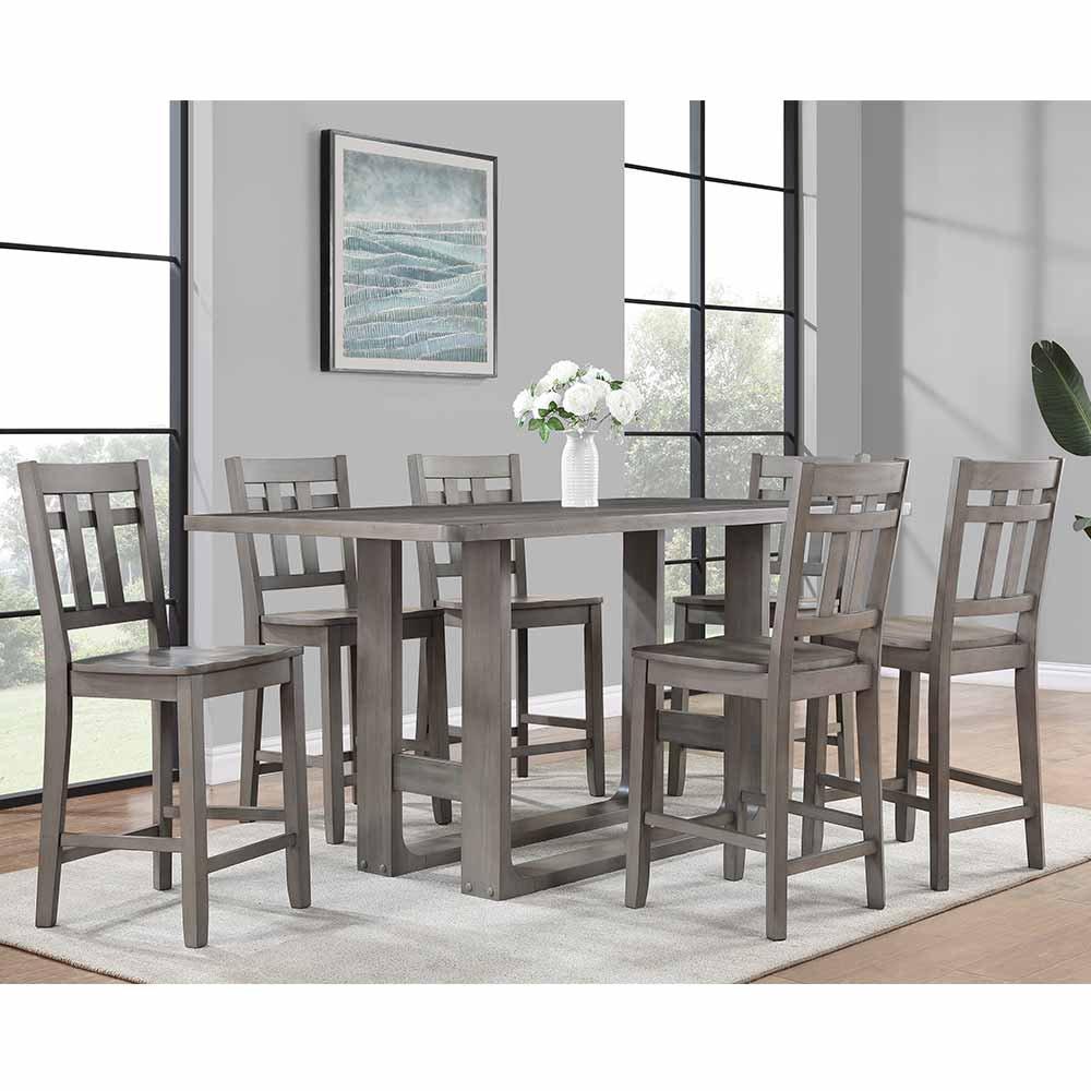 7 piece discount dining set gray